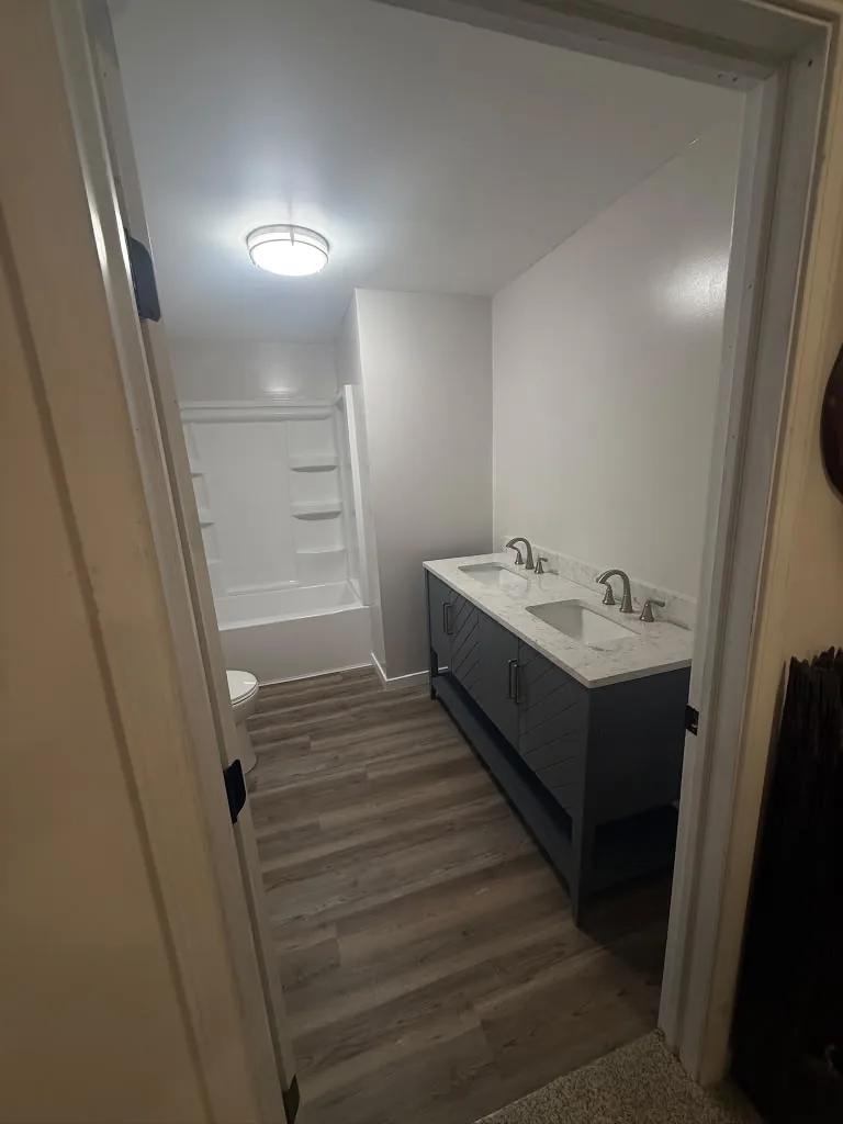 Double Vanity & Flooring in Indianapolis IN by Splash It Painting