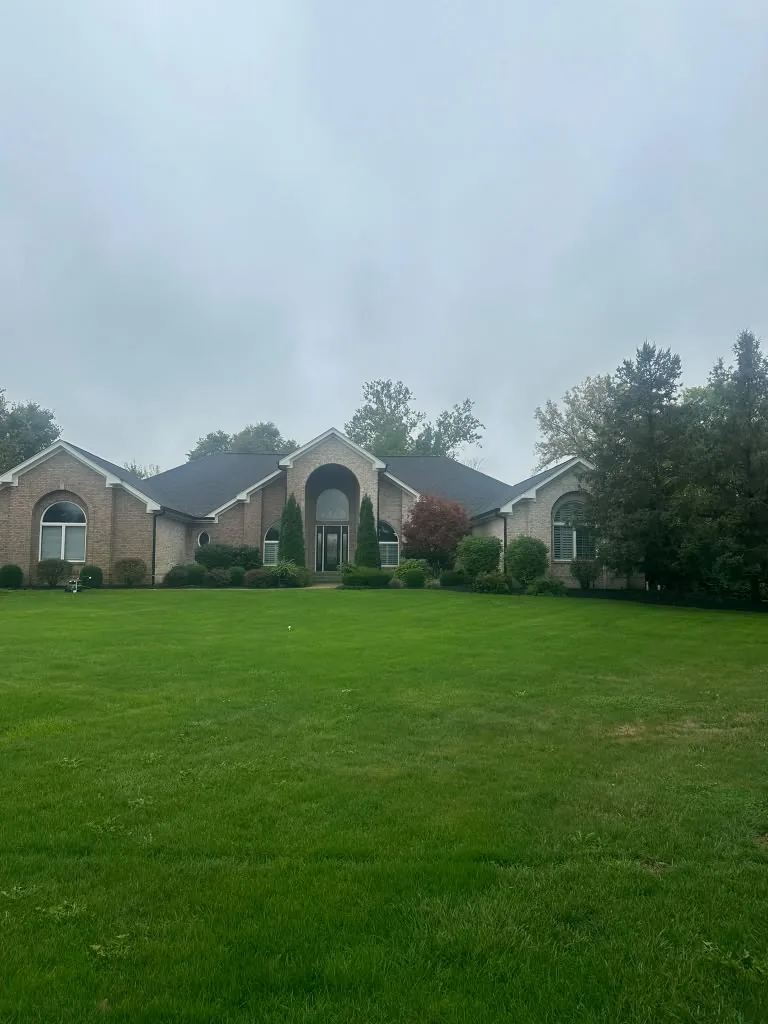 Light brick mansion before painting in Indianapolis IN