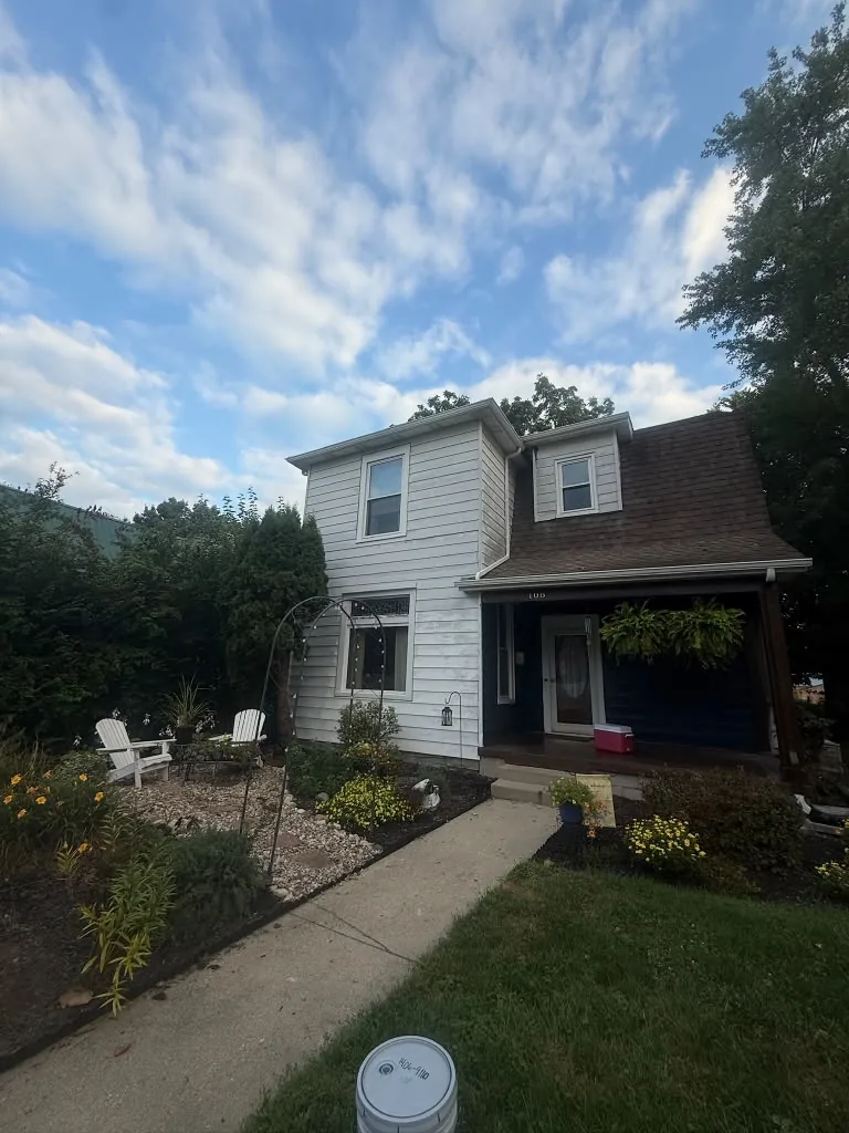 White house before exterior painting in Indianapolis IN