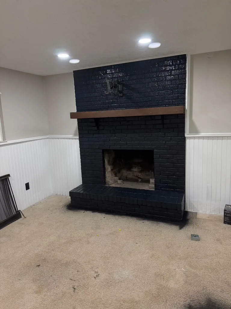 Brick Fireplace Painting in Indianapolis IN by Splash It Painting